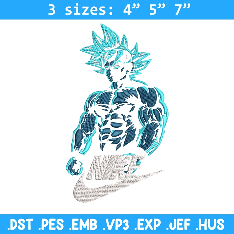 Son Goku Super Saiyan Blue Nike Embroidery design, Dragon ball Embroidery, Nike design, anime shirt, Instant download..jpg
