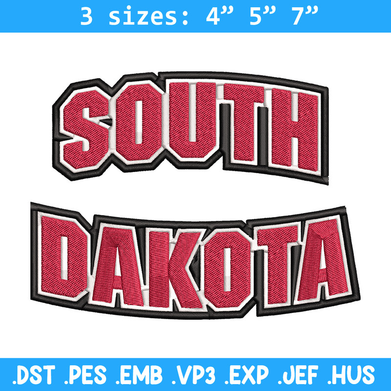 South Dakota Coyotes logo embroidery design, NCAA embroidery, Embroidery design,Logo sport embroidery,Sport embroidery.jpg
