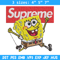 Spongebob Squarepants Supreme Embroidery design, Spongebob Embroidery, cartoon design, Embroidery File, Digital download.jpg