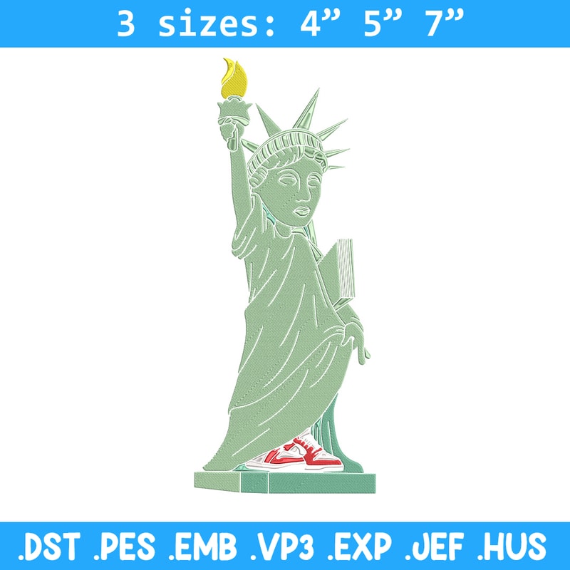 Statue of Liberty Embroidery Design, Logo Embroidery, Embroidery File, Anime Embroidery, Anime shirt, Digital download.jpg