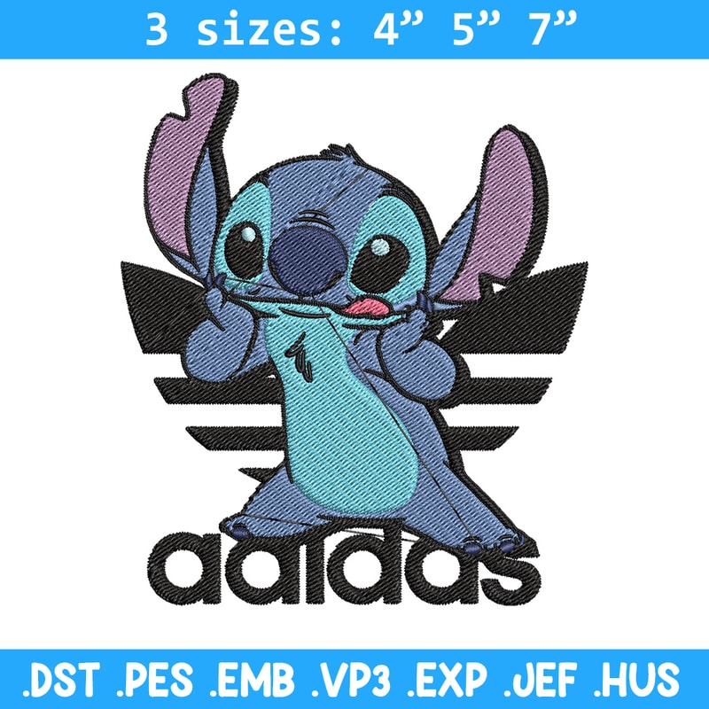 Stitch adidas Embroidery Design, Adidas Embroidery, Embroidery File, Brand Embroidery, Logo shirt, Digital download.jpg