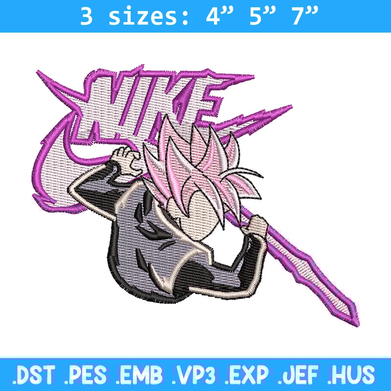 Super Saiyan rose embroidery design, Dragon ball embroidery, Nike design, anime design, anime shirt, Digital download.jpg