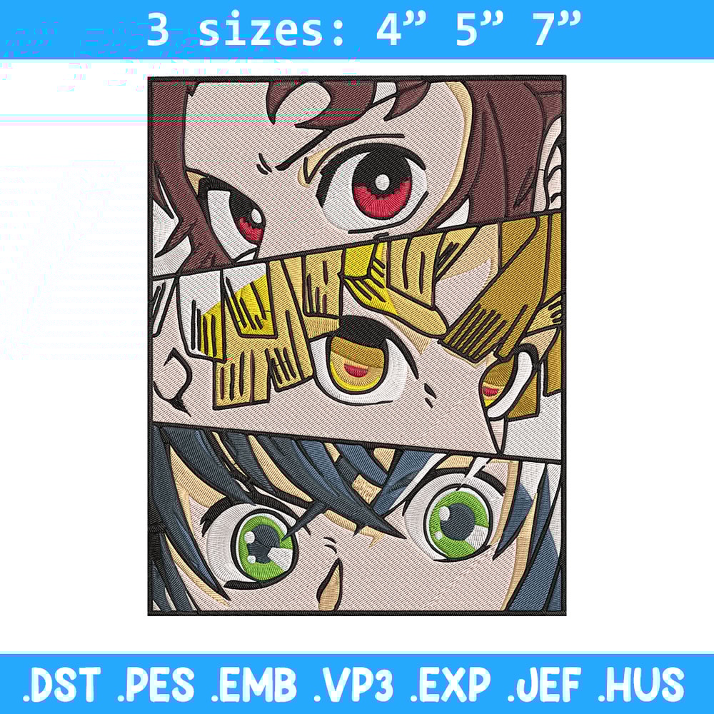 Tanjiro friends poster Embroidery Design, Demon slayer Embroidery, Embroidery File, Anime Embroidery, Digital download.jpg