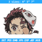 Tanjiro Peeker Embroidery Design, Demon slayer Embroidery, Embroidery File, Anime Embroidery, Digital download..jpg