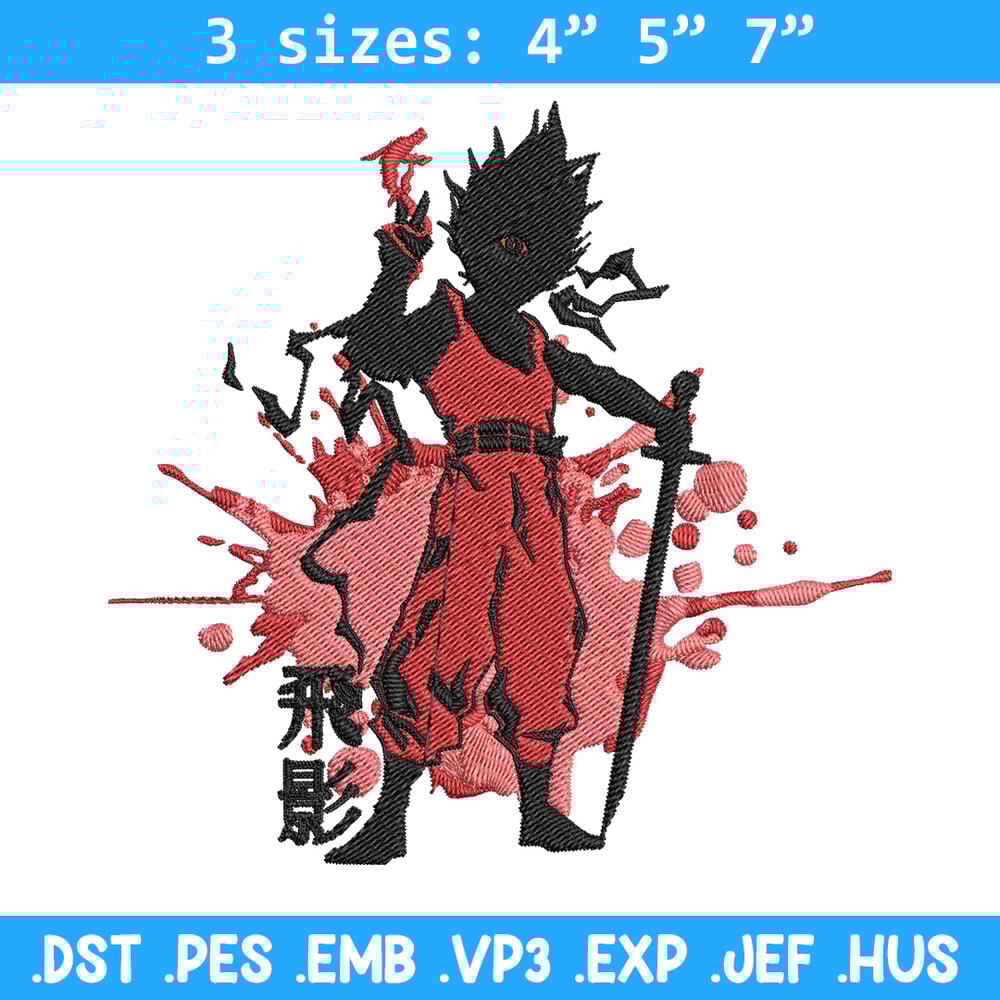 Tobikage Poster Embroidery Design, Tobikage Embroidery, Embroidery File, Anime Embroidery, Anime shirt, Digital download.jpg