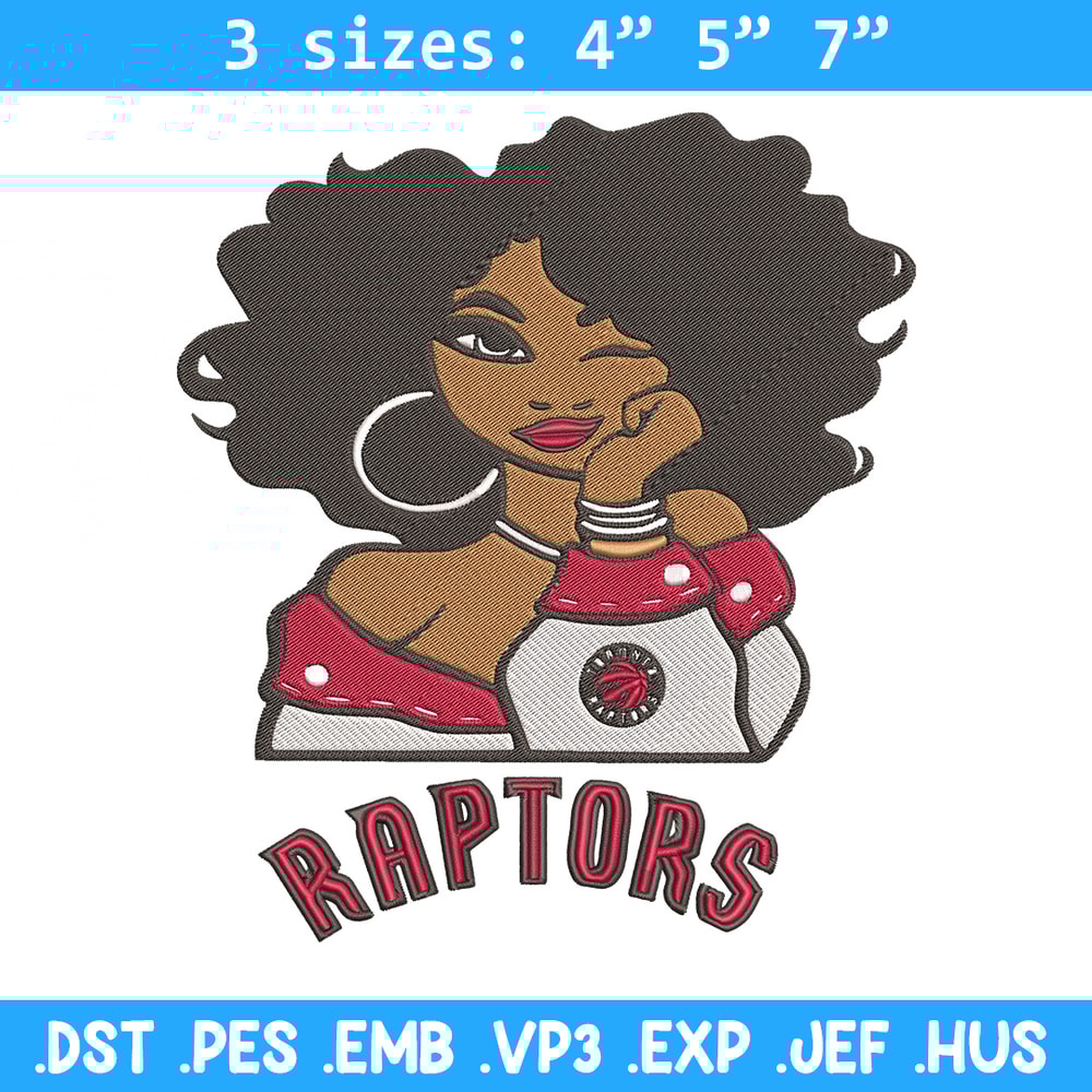 Toronto Raptors girl embroidery design, NBA embroidery, Sport embroidery,Embroidery design, Logo sport embroidery..jpg