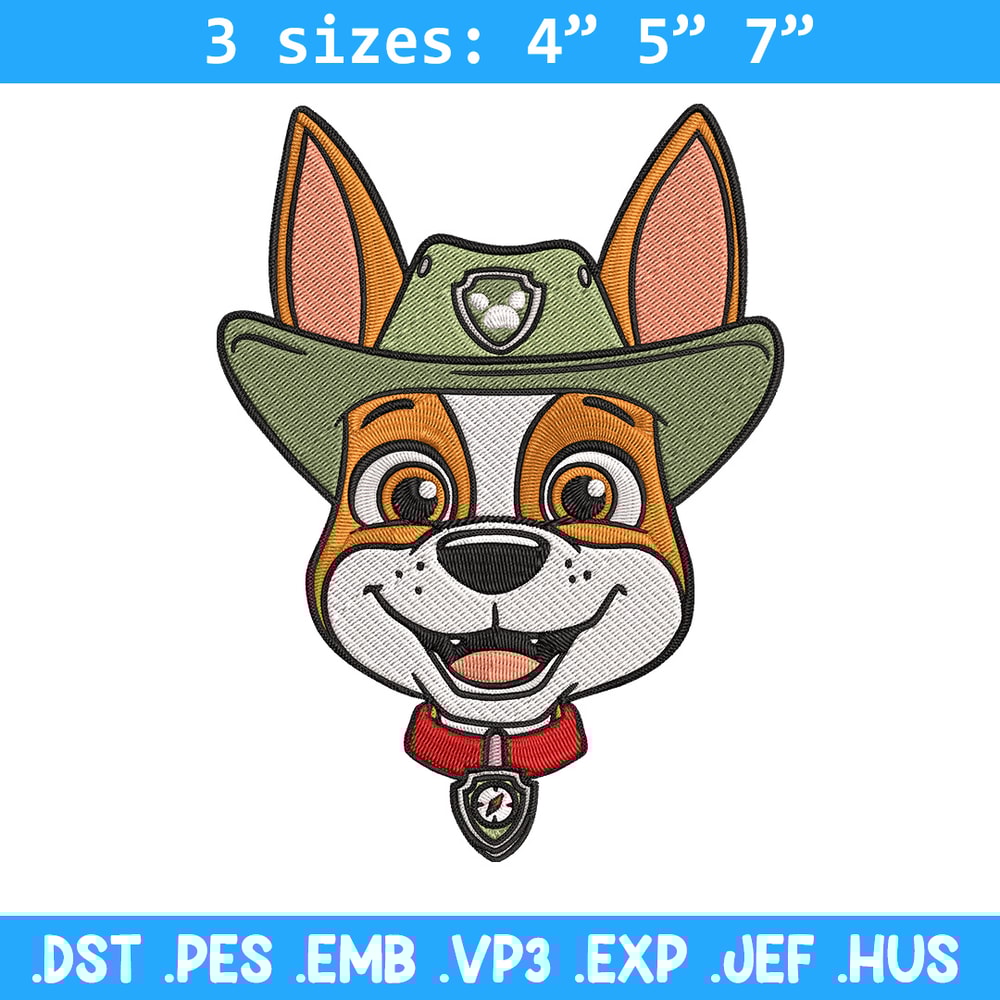 Tracker dog Embroidery Design, Paw patrol Embroidery, Embroidery File, Anime Embroidery, Anime shirt, Digital download.jpg