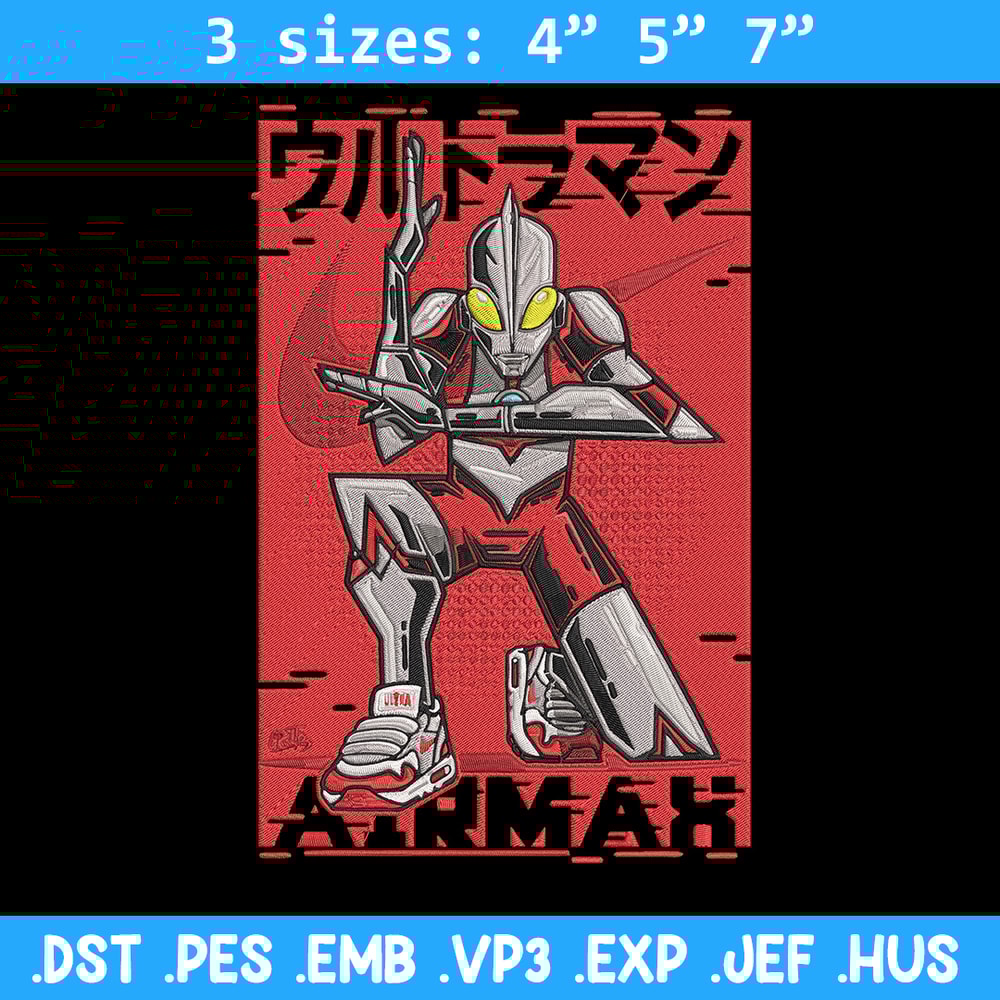Ultraman poster Embroidery Design, Ultraman Embroidery, Embroidery File, Anime Embroidery, Anime shirt, Digital download.jpg