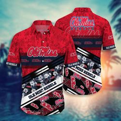 hot trending ole miss rebels hawaiian shirt - short style for summer