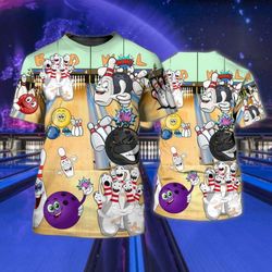 get a strike with funny unique bowling 3d tshirt perfect bowling player gift!