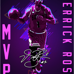 Derrick Rose MVP Chicago Basketball Signature Vintage Retro 80s 90s Bootleg Rap Style 3T