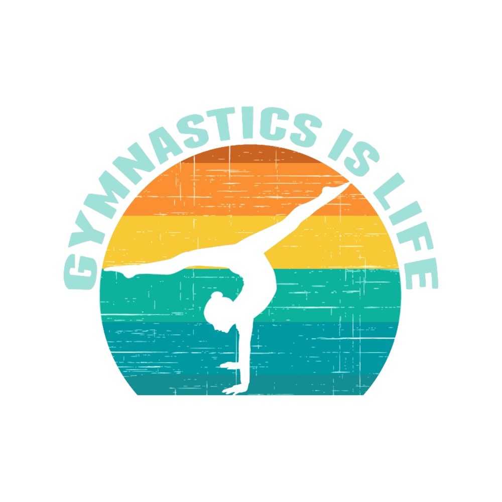 Gymnastics is Life Cool Sunset Gymnast .png