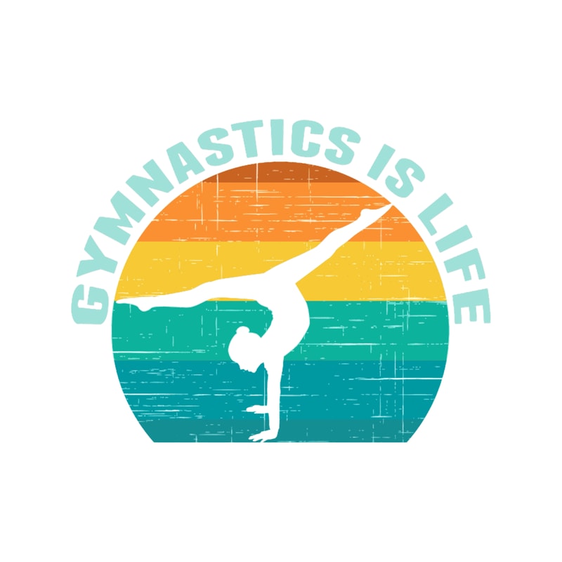 Gymnastics is Life Cool Sunset Gymnast .png
