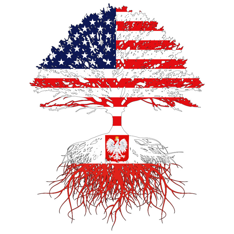 Polish Roots, Polish American, Poland Grown, Poland USA Flag, Poland Design Art Gift For Men Women Y.png