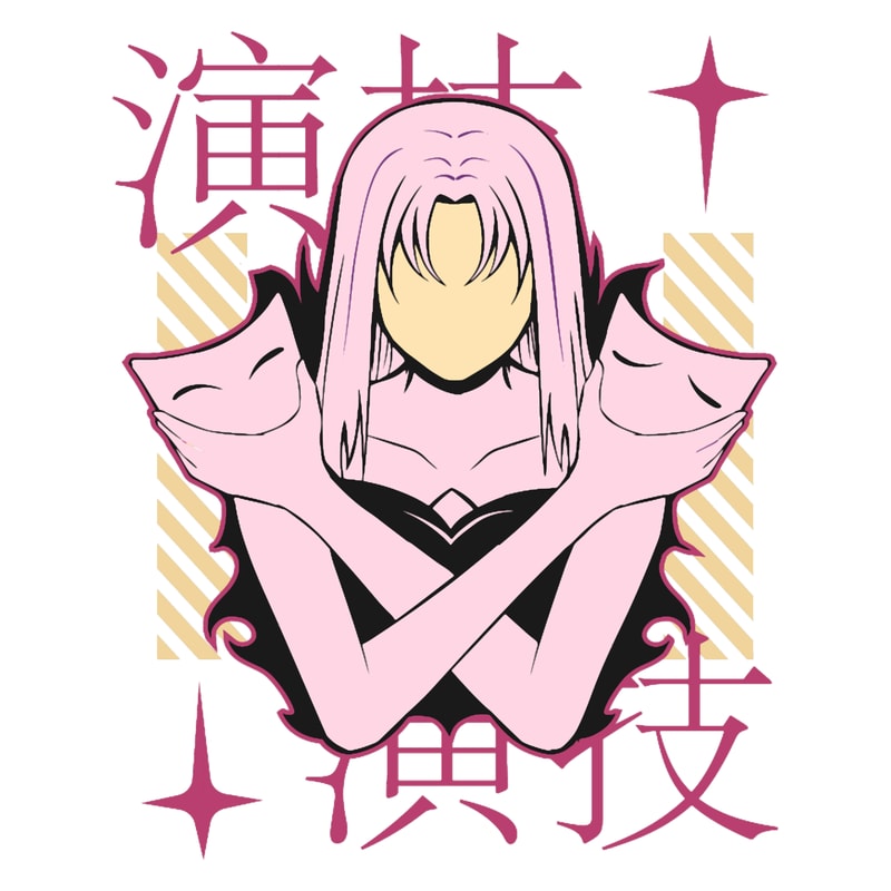 Two-Faced Girl Anime Japanese Street-wear .png