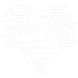 athletic trainer word cloud heart