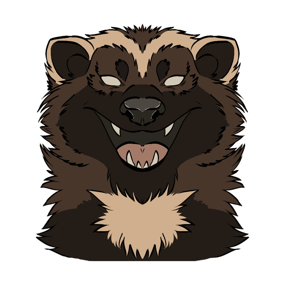 Wolverine Animal Symmetry Graphic .png