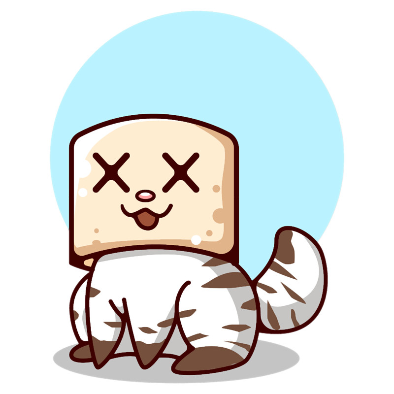 A Small Cat Wearing a Marshmello Mask.png