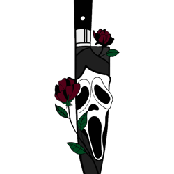 ghostfaceknife with roses