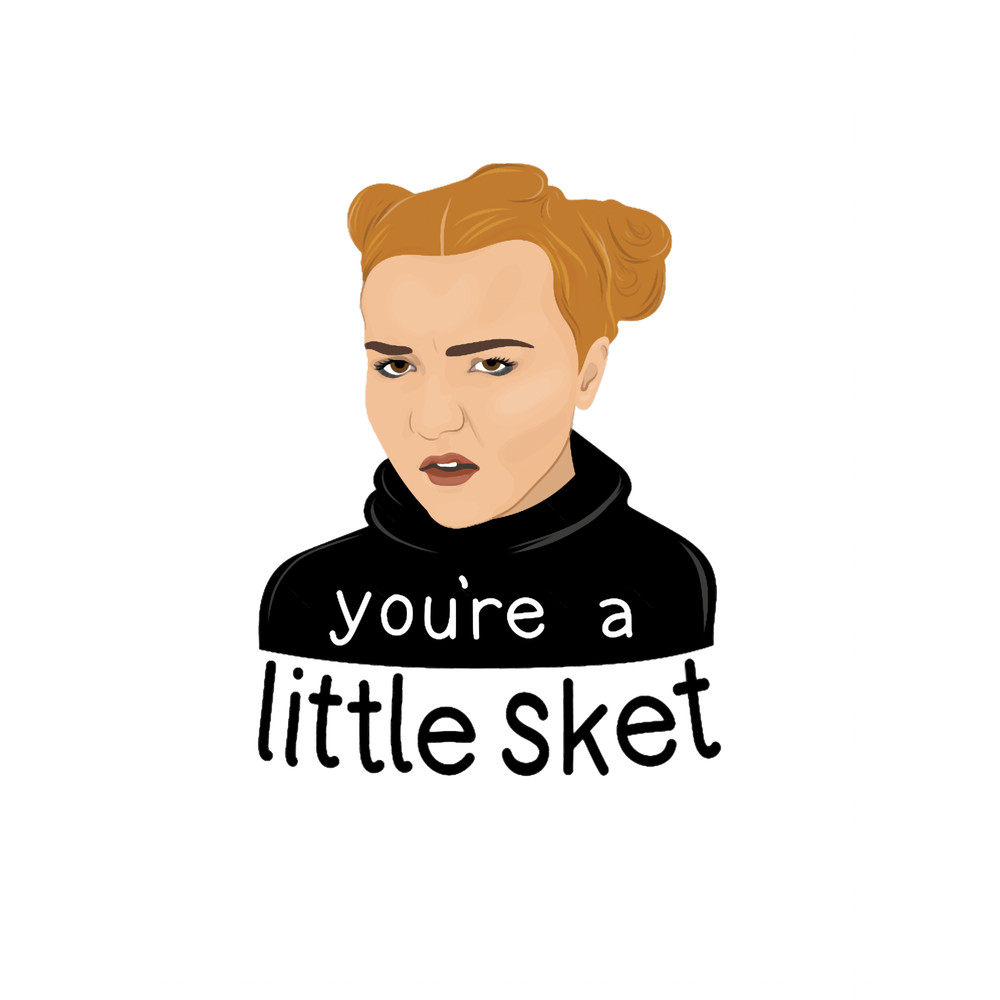 Millie B Sket Rap Lyrics Grime M to the B UK meme.png