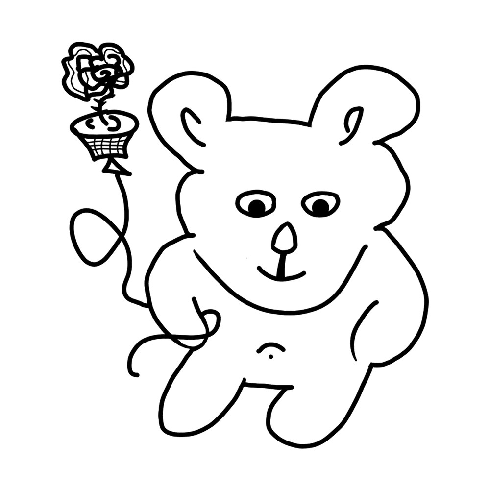 Cute teddy bear rose bush balloon.png