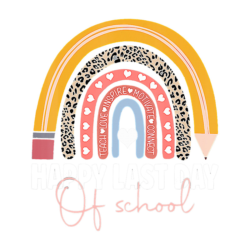 Happy Last Day Of School Teacher Student Summer.png