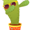 Cactus Succulent Dab Dabbing Happy Cacti With Sunglasses Cute Illustration.png