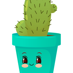 happy cacti cactus succulent plant lover illustration