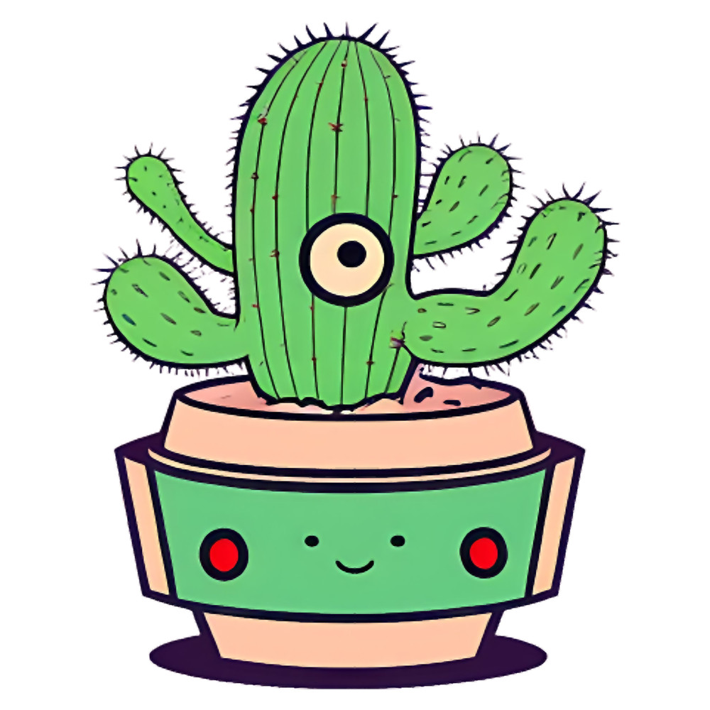 Happy Cacti, Cactus Plant.png