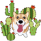 Happy Corgi - Cacti Active .png
