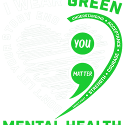 in may we wear green semicolon mental health awareness month