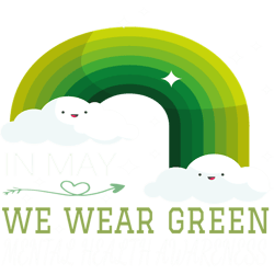 mental health awareness we wear green mental health awareness fitted vneck