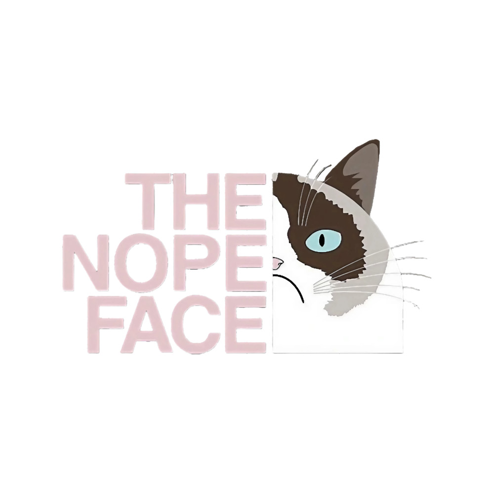 The Nope Face North face themed cat themed funny nope grapgic.png