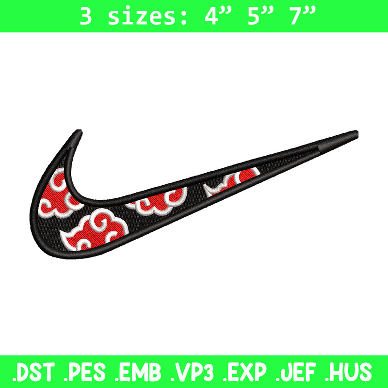 Akatsuki Nike embroidery design, Naruto embroidery, Nike design, anime design, anime shirt, Digital download.jpg