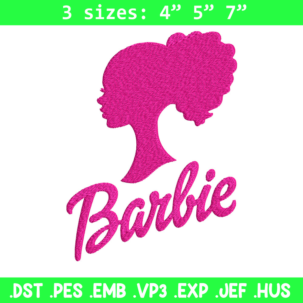 Barbie logo and her Embroidery, Barbie logo Embroidery, logo design, Embroidery File, logo shirt, Digital download..jpg