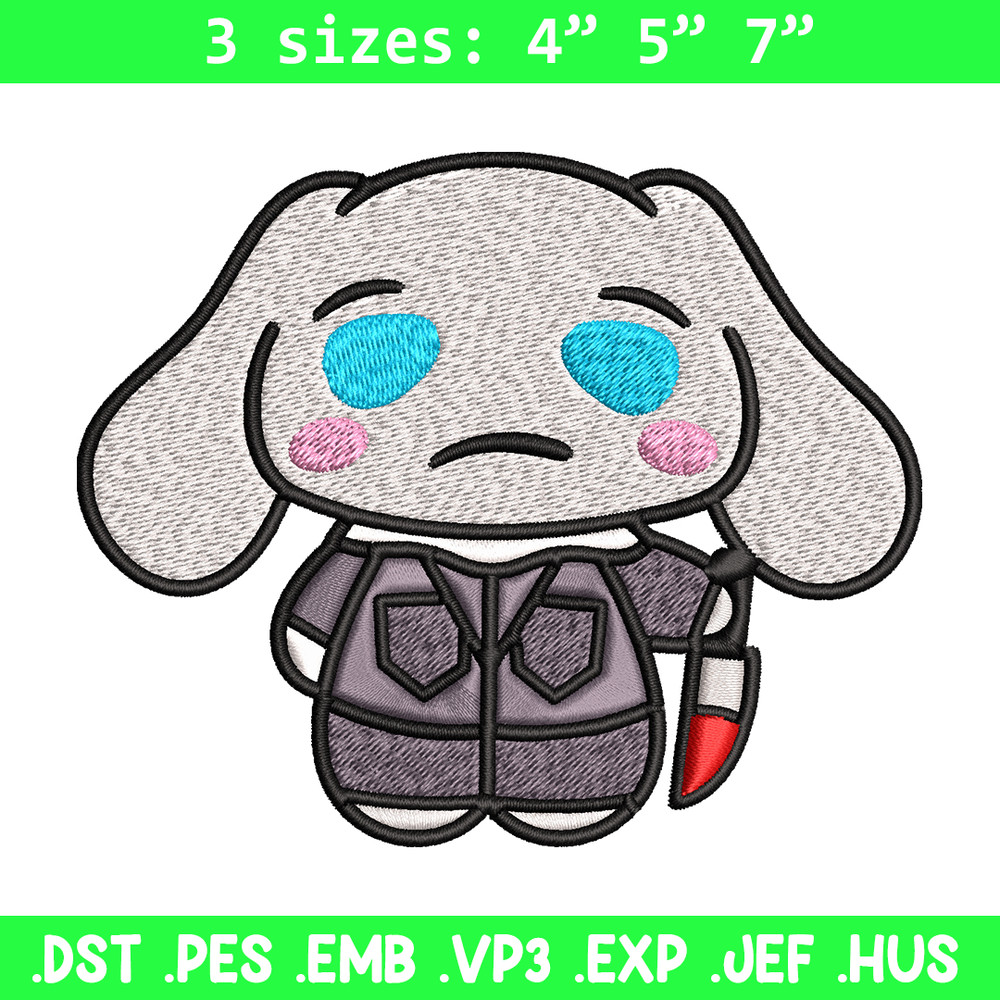 Bunny horror cartoon Embroidery design, Bunny horror Embroidery, logo design, Embroidery File, Instant download..jpg