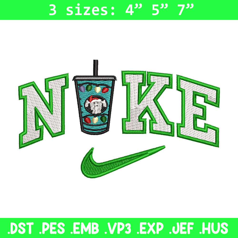 Cup green x nike embroidery design, Cup embroidery, Nike design, Embroidery shirt, Embroidery file, Digital download.jpg