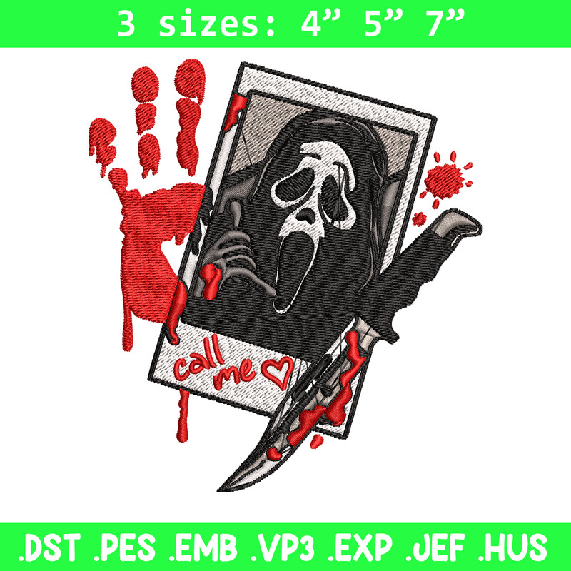 Ghost face Embroidery design, Ghost face horror Embroidery, horror design, Embroidery File, Digital download..jpg
