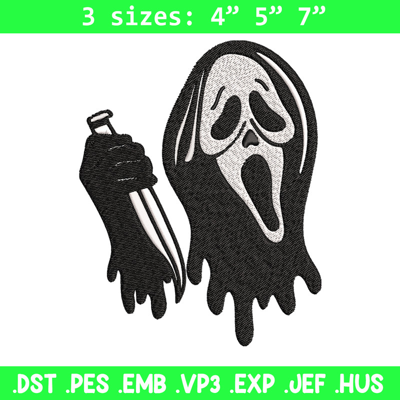 Ghost face knife Embroidery design, Horror Embroidery, Embroidery File, logo design, logo shirt, Digital download..jpg