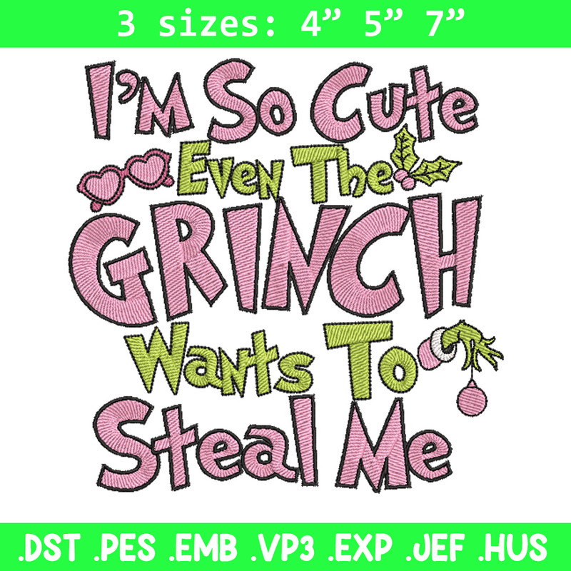 Grinch cute embroidery design, Grinch embroidery, Chrismas design, Embroidery shirt,Embroidery file,Digital download.jpg