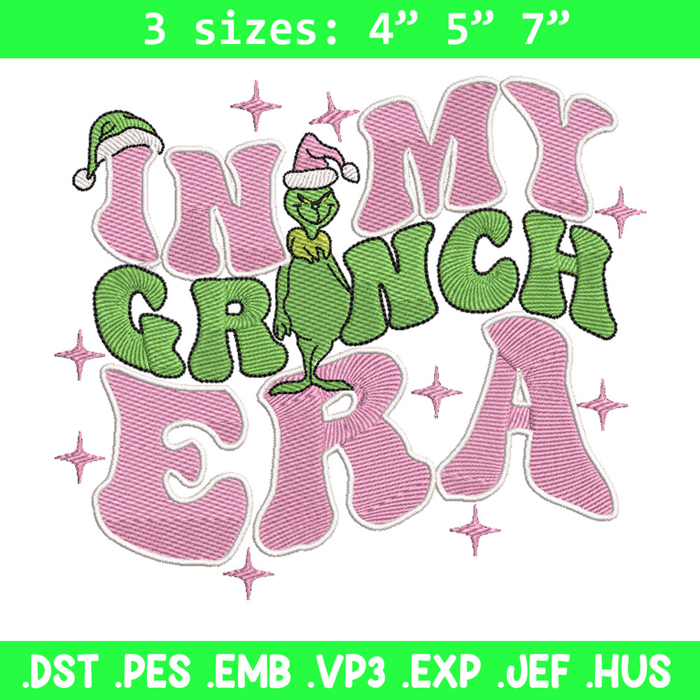 Grinch era embroidery design, Grinch embroidery, Chrismas design, Embroidery shirt, Embroidery file, Digital download..jpg