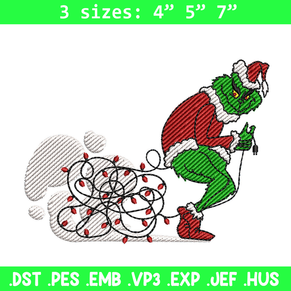 Grinch funny embroidery design, Grinch embroidery, Chrismas design,Embroidery shirt, Embroidery file, Digital download.jpg