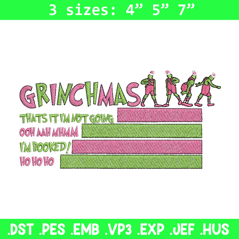 Grinchmas embroidery design, Chrismas design, Embroidery shirt, Embroidery file, Grinch embroidery, Digital download.jpg