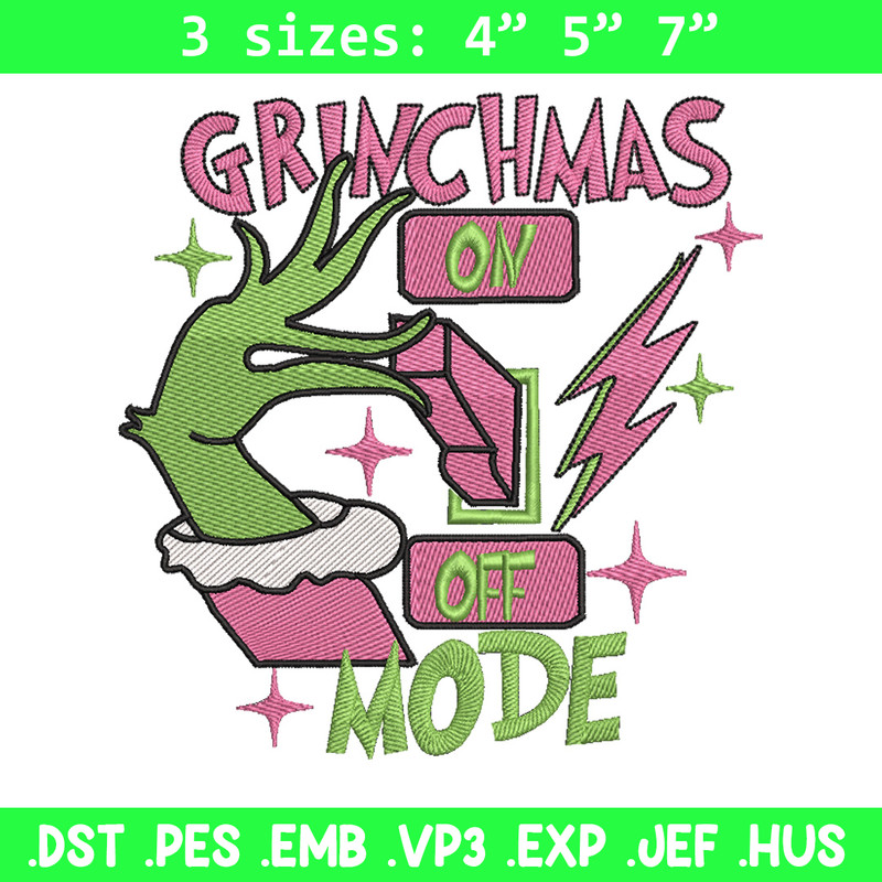 Grinchmas mode embroidery design, Grinch embroidery, Chrismas design, Embroidery shirt, Embroidery file,Digital download.jpg