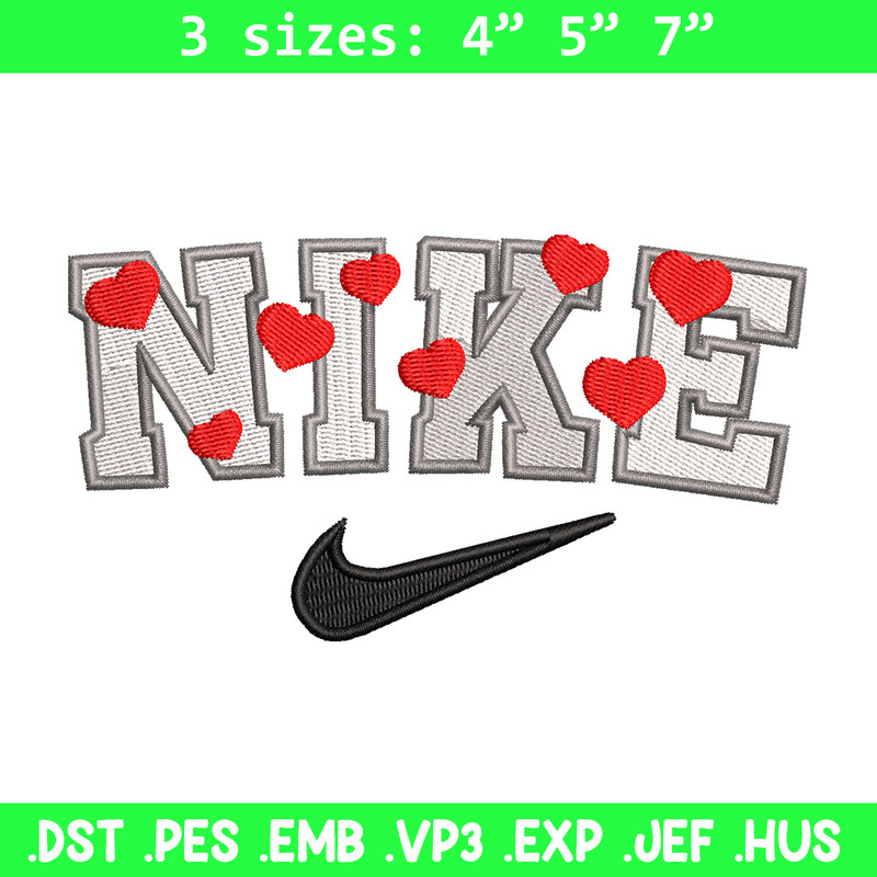 Heart nike embroidery design, Heart embroidery, Nike design, Embroidery shirt, Embroidery file,Digital download.jpg