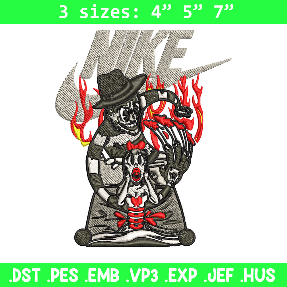 Horror cartoon Nike Embroidery design, cartoon Embroidery, Nike design, Embroidery file, logo shirt, Instant download..jpg