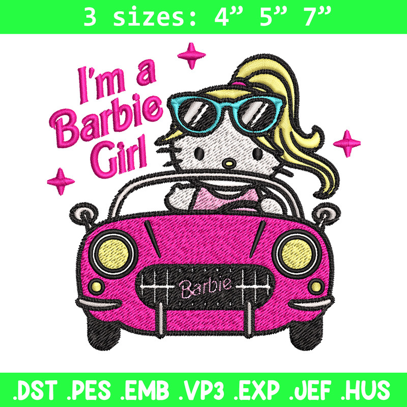 I'm a barbie girl Embroidery design, Barbie logo Embroidery, logo design, Embroidery File, logo shirt, Digital download..jpg