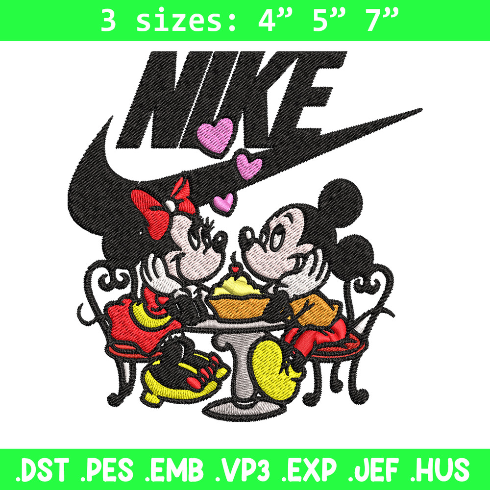 Mickey and Minnie mouse Nike Embroidery design, Disney Embroidery, Nike design, Embroidery file, Instant download..jpg