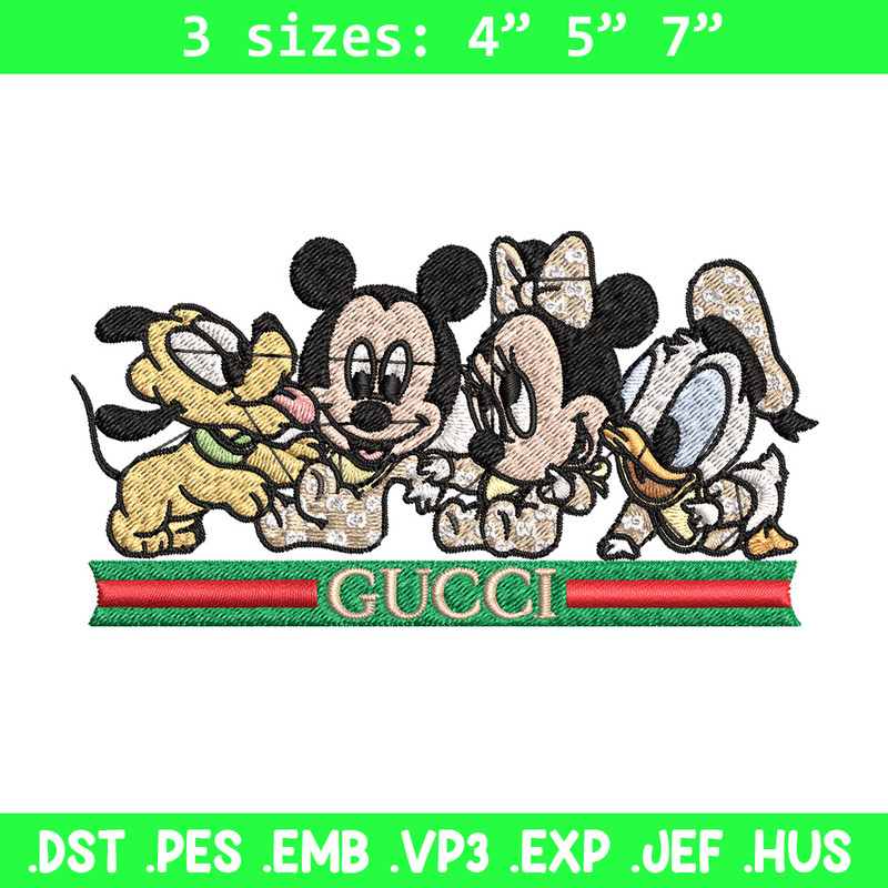Mickey friends Embroidery Design, Gucci Embroidery, Embroidery File, Logo shirt, Sport Embroidery, Digital download.jpg