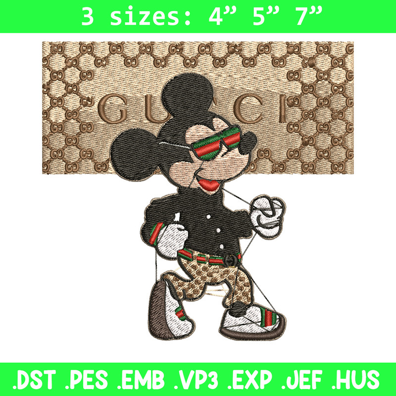 Mickey gucci Embroidery Design, Gucci Embroidery, Embroidery File, Logo shirt,Sport Embroidery, Digital download.jpg